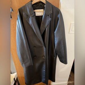 Babaton slouch coat in vegan leather